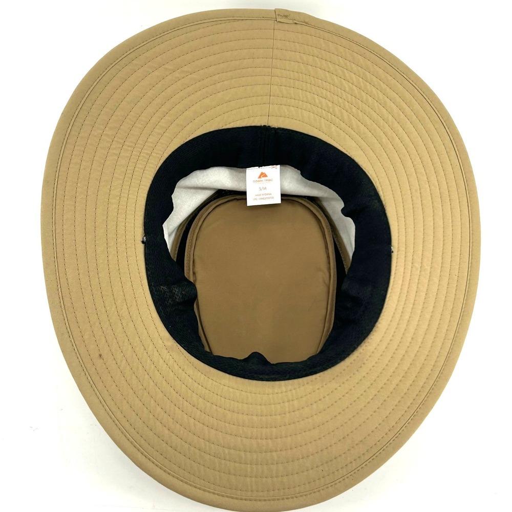 Ozark Trail Men/s Tan Wide Brim Fishing Sun Hat Mesh Vent Adjustable S/M - Picture 6 of 7